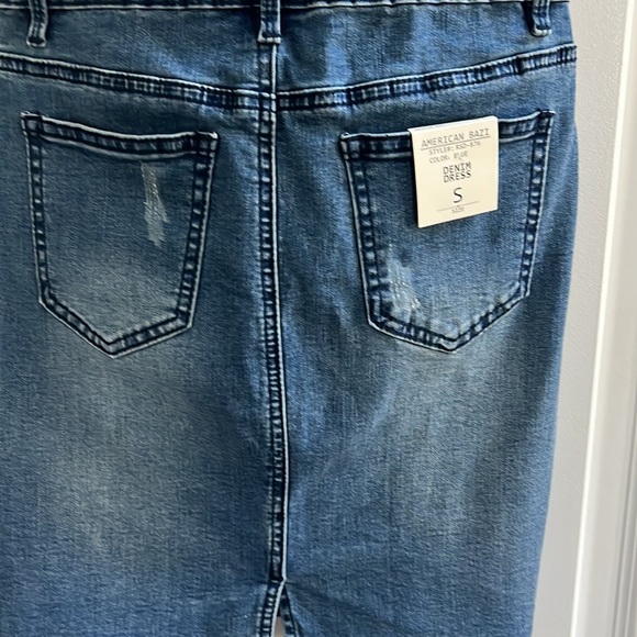 Strapless denim dress size small - Picture 6 of 7